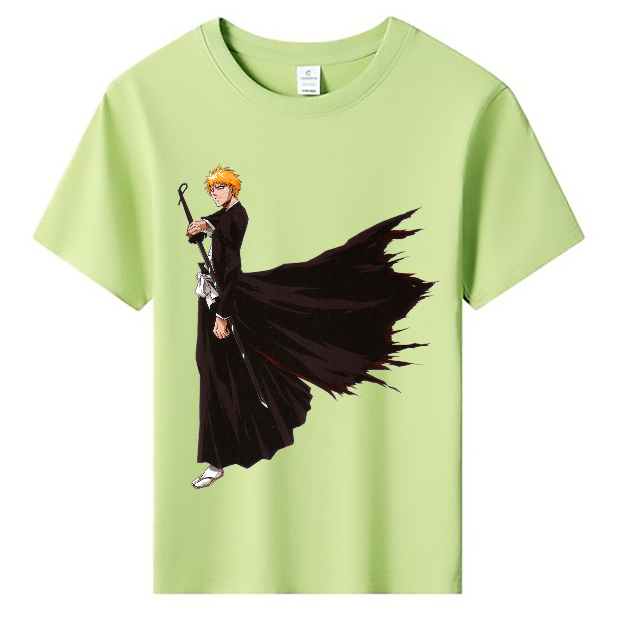 （画像用） ブリーチ 黒崎一護（くろさき いちご）BLEACH Kurosaki Ichigo 綿100％キッズTシャツ（フロントプリント）